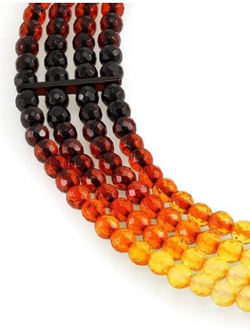Bold Multicolor Amber Beaded Necklace The Prague, image , picture 4