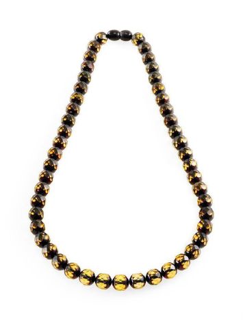 Faceted Green Amber Beaded Necklace The Prague, image , picture 3