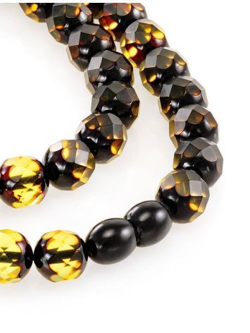 Faceted Green Amber Beaded Necklace The Prague, image , picture 4