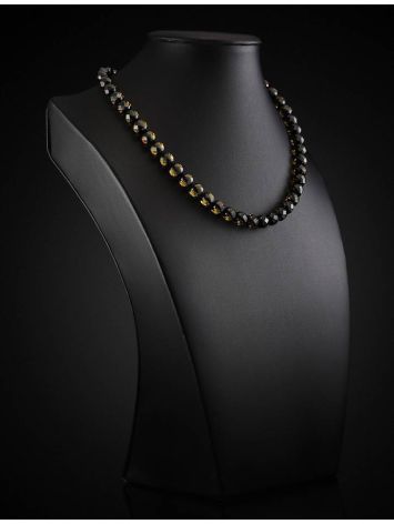 Faceted Green Amber Beaded Necklace The Prague, image , picture 2