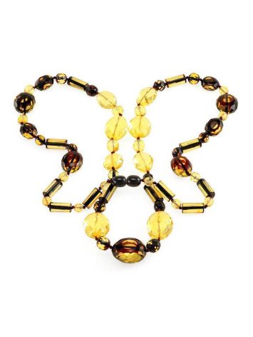 Faceted Lemon Amber Beaded Necklace, image , picture 3