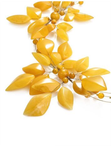 Opulent Amber Floral Necklace The Primula, image , picture 4