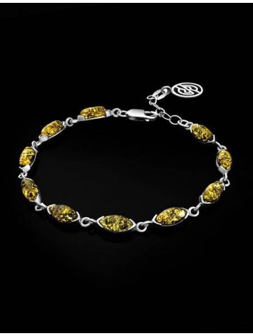 Link Amber Bracelet In Sterling Silver The Petal, image , picture 2