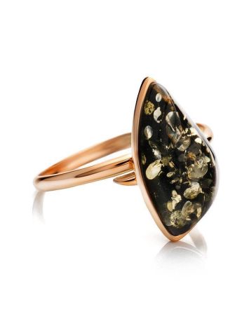 Adjustable Amber Ring In Gold The Lagoon, Ring Size: Adjustable, image , picture 3