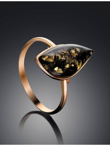 Adjustable Amber Ring In Gold The Lagoon, Ring Size: Adjustable, image , picture 2