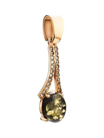 Amber Pendant In Gold With Crystals The Raphael, image , picture 4
