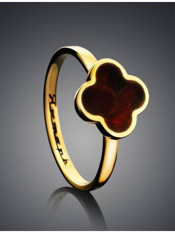 Alhambra Amber Ring In Gold-Plated Silver The Monaco, Ring Size: 5.5 / 16, image , picture 2