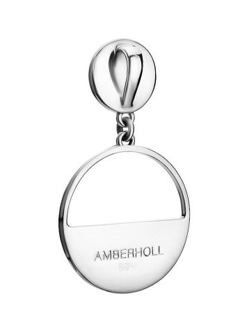 Flat Amber Pendant In Sterling Silver The Monaco, image , picture 4