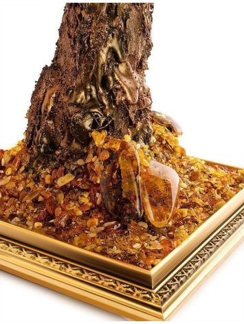 Cognac Amber Decorative Feng Shui Money Tree, image , picture 3
