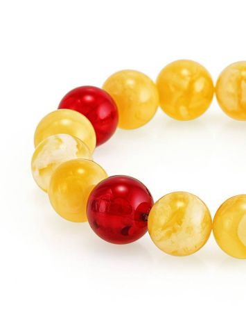 Bright Two Toned Amber Beaded Bracelet, image , picture 4