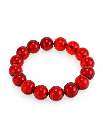 Bold Cherry Amber Beaded Bracelet, image , picture 3