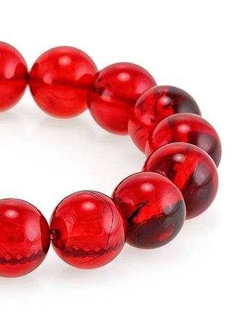 Bold Cherry Amber Beaded Bracelet, image , picture 4