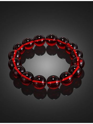 Bold Cherry Amber Beaded Bracelet, image , picture 2