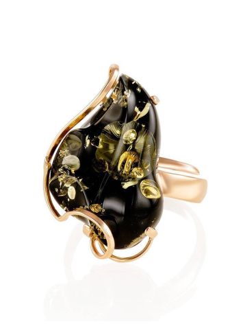 Handcrafted Amber Ring In Gold The Rialto, Ring Size: Adjustable, image , picture 3