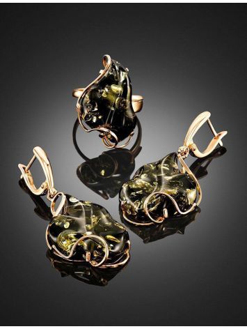 Handcrafted Amber Ring In Gold The Rialto, Ring Size: Adjustable, image , picture 4