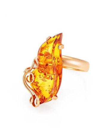 Adjustable Amber Ring In Gold The Rialto, Ring Size: Adjustable, image , picture 4