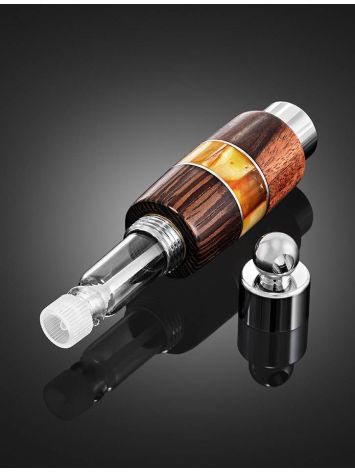 Handcrafted Wooden Pendant Perfume Bottle With Honey Amber The Indonesia, image , picture 2