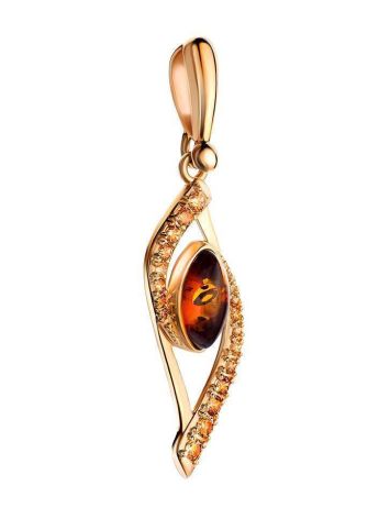 Amber Pendant In Gold With Crystals The Raphael, image , picture 3