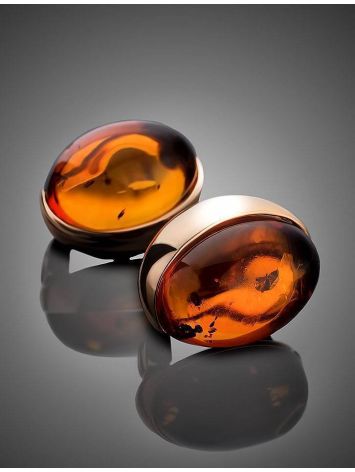 Lovely Amber Earrings In Gold-Plated Silver The Suite Collection, image , picture 2