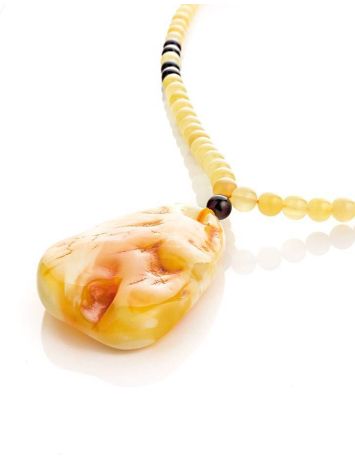 Multicolor Amber Pendant Necklace The Rhapsody, image , picture 4