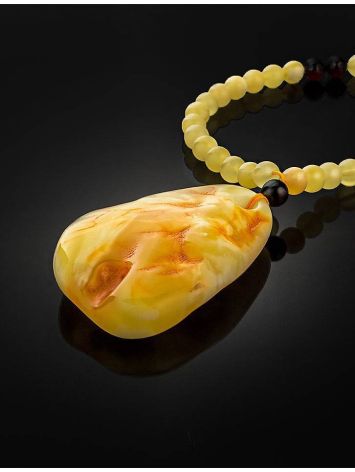 Multicolor Amber Pendant Necklace The Rhapsody, image , picture 2