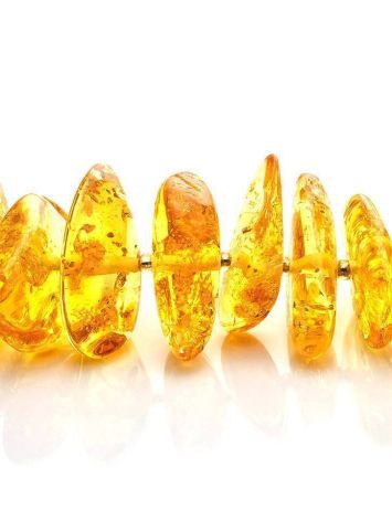 Lemon Amber Necklace With Glass Beads, image , picture 3