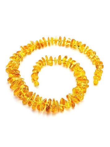 Lemon Amber Necklace With Glass Beads, image , picture 4