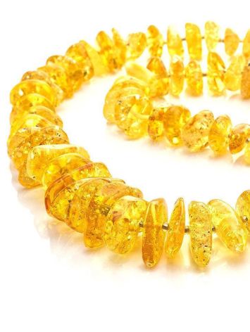 Lemon Amber Necklace With Glass Beads, image , picture 4