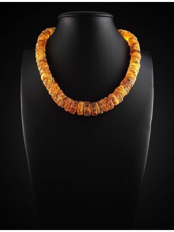 Natural Cognac Amber Beaded Necklace, image , picture 2