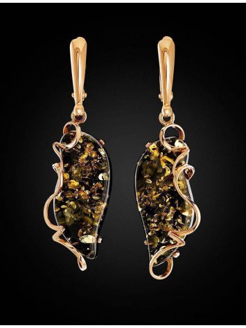Handcrafted Amber Earrings In Gold The Rialto, image , picture 3