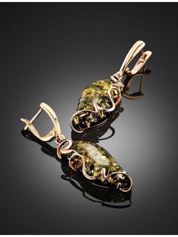Handcrafted Amber Earrings In Gold The Rialto, image , picture 2