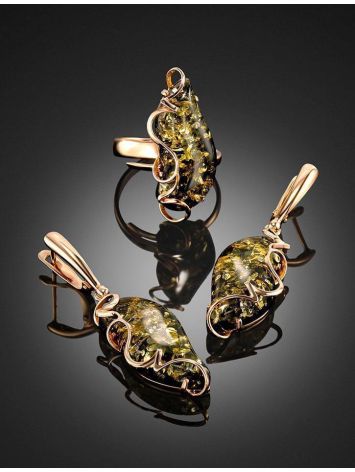Handcrafted Amber Earrings In Gold The Rialto, image , picture 5