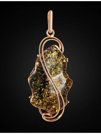 Handcrafted Amber Pendant In Gold-Plated Silver The Rialto, image , picture 2