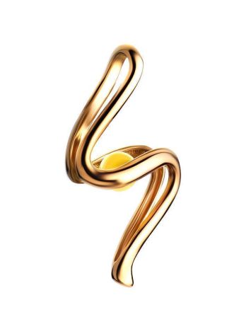 Gold-Plated Pendant With Honey Amber The Leia, image , picture 4
