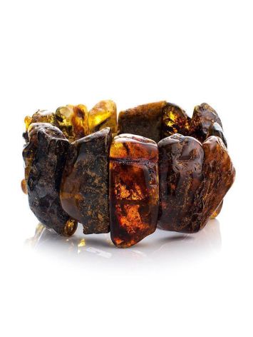 Natural Cognac Amber Bracelet The Volcano, image , picture 3