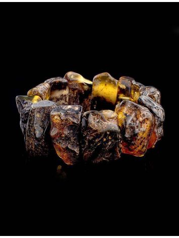 Raw Amber Beaded Bracelet The Volcano, image , picture 2