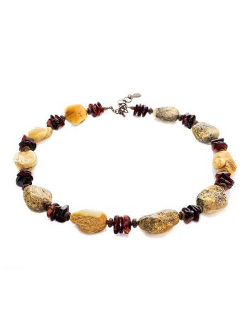 Multicolor Raw Amber Beaded Necklace With Brass The Indonesia, image , picture 3