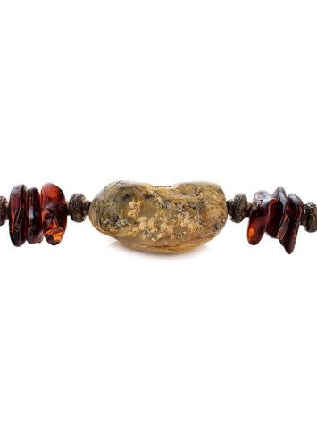 Multicolor Raw Amber Beaded Necklace With Brass The Indonesia, image , picture 4