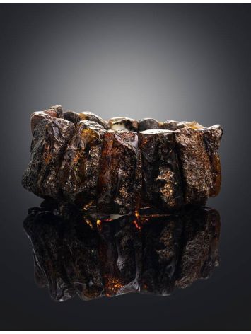 Natural Black Amber Bracelet The Volcano, image , picture 2