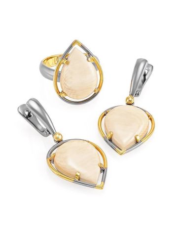 Drop Cut Mammoth Tusk Earrings In Gold-Plated Silver The Era, image , picture 4