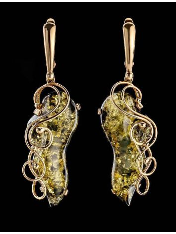 Handcrafted Amber Earrings In Gold The Rialto, image , picture 2