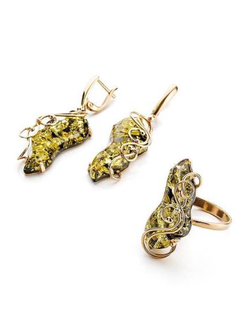 Handcrafted Amber Earrings In Gold The Rialto, image , picture 4
