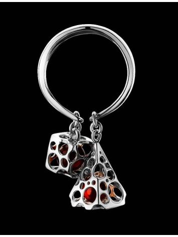 Dangle Amber Ring In Sterling Silver The Geneva, Ring Size: 10 / 20, image , picture 2