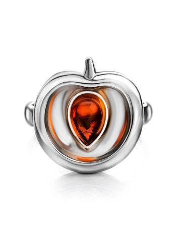 Sweet Cognac Amber Apple Ring In Sterling Silver The Confiture​, Ring Size: 5 / 15.5, image , picture 5