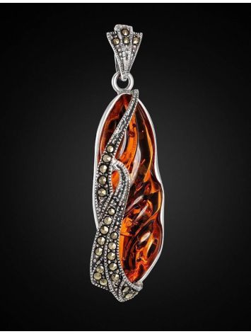 Amber Statement Pendant With Marcasites The Colorado, image , picture 3