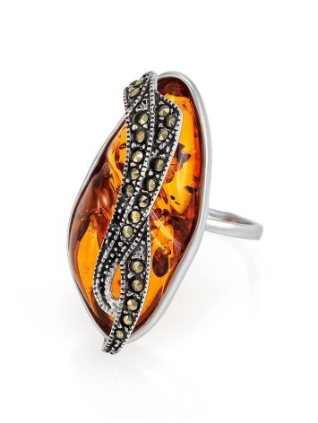 Amber Cocktail Ring With Marcasites The Colorado, image , picture 4