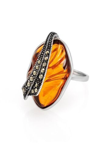 Amber Cocktail Ring With Marcasites The Colorado, image , picture 3