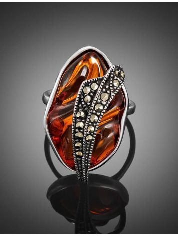 Amber Cocktail Ring With Marcasites The Colorado, image , picture 2