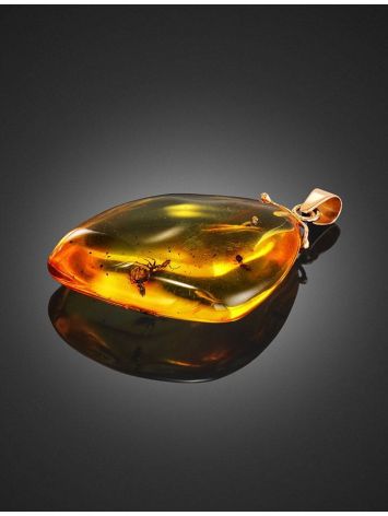 Amber Pendant In Gold With Inclusions The Clio, image , picture 5