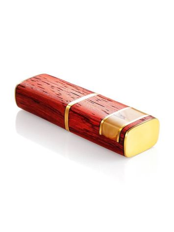 16 Gb Handcrafted Amber Flash Drive With Padauk Wood The Indonesia, image , picture 3
